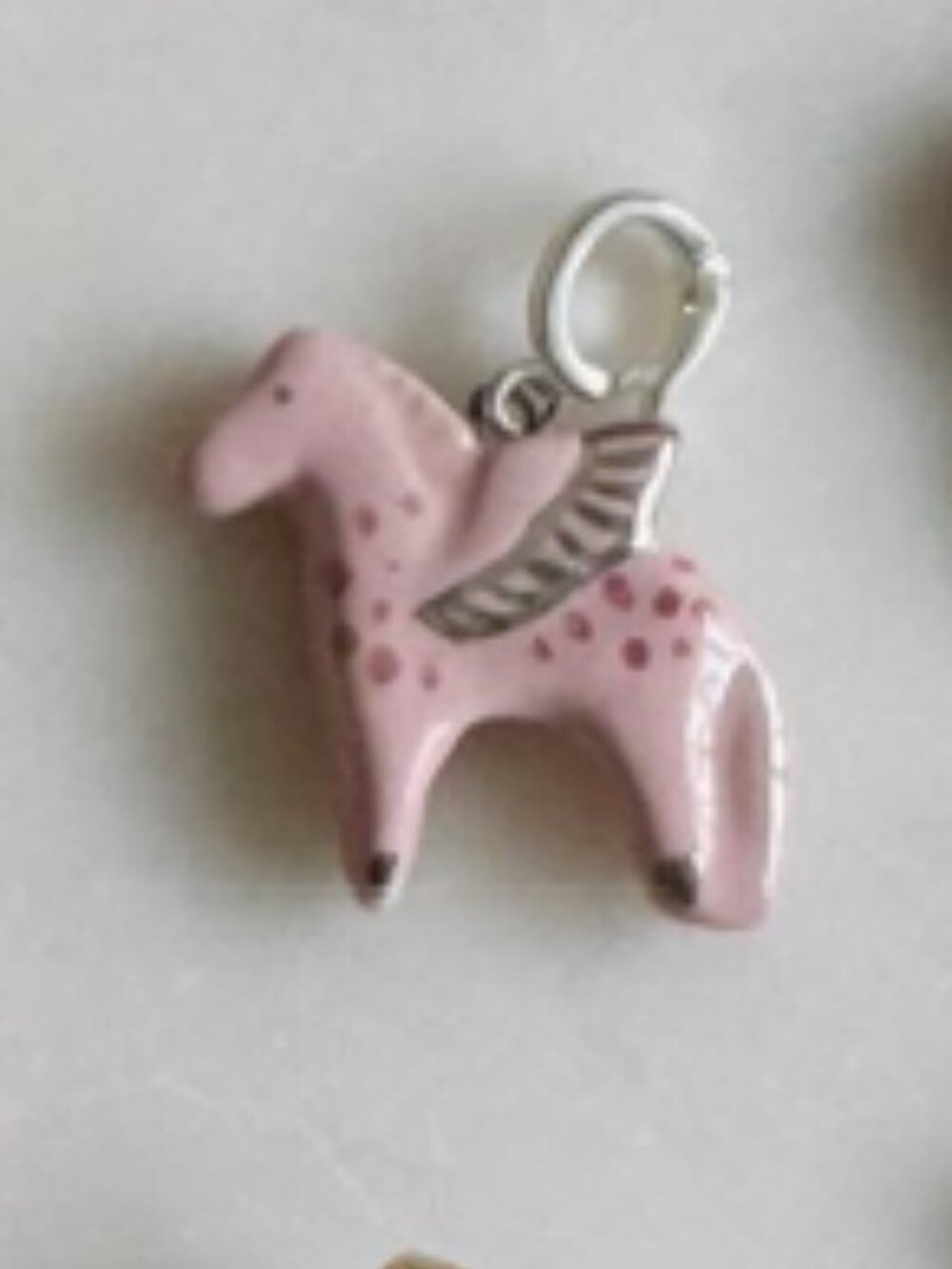 Free People Pink Dotted Winged Horse Charm
